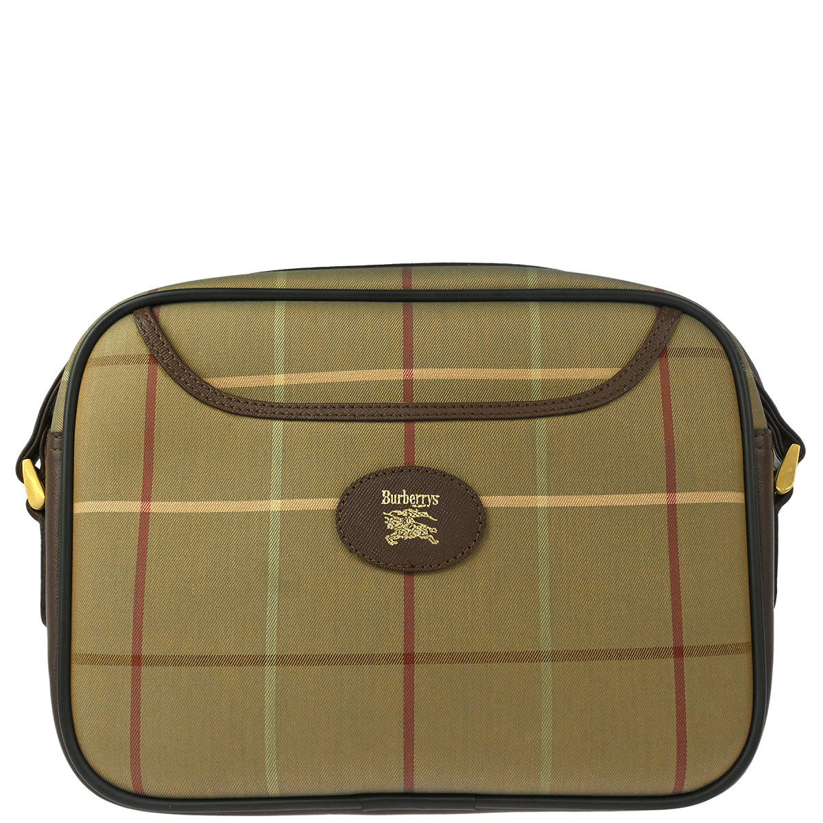 Burberrys Brown Check Shoulder Bag