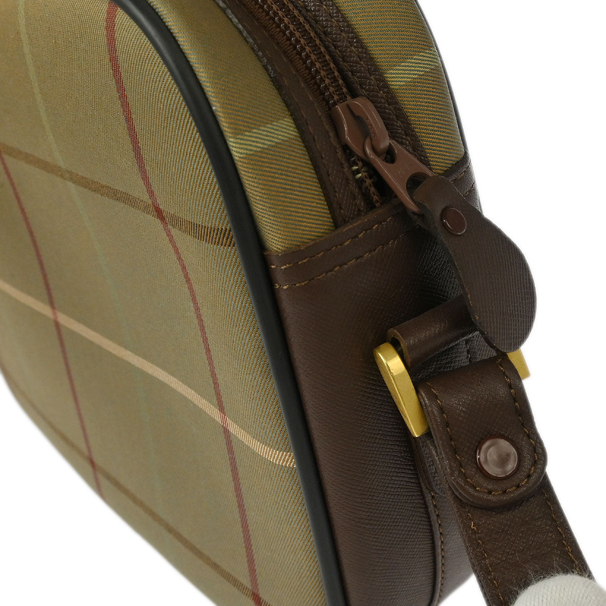 Burberrys Brown Check Shoulder Bag