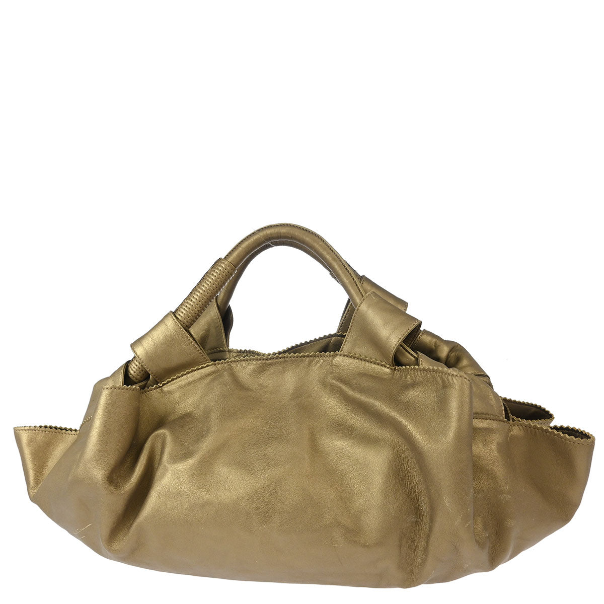 Loewe 2009 Gold Lambskin Nappa Aire Tote Bag