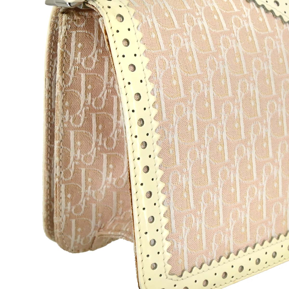Christian Dior 2004 Pink Canvas Trotter Handbag