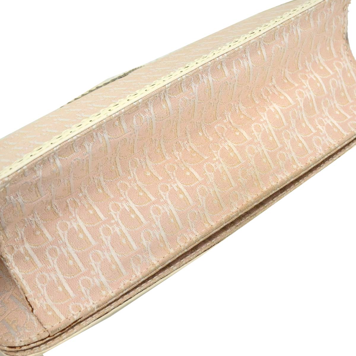 Christian Dior 2004 Pink Canvas Trotter Handbag