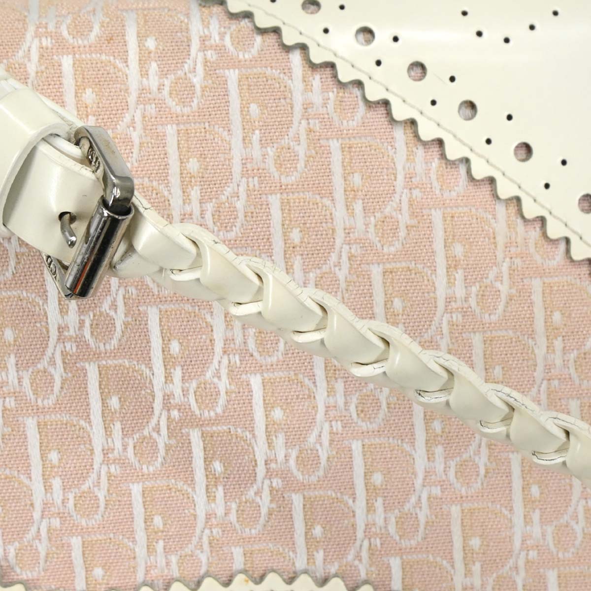 Christian Dior 2004 Pink Canvas Trotter Handbag