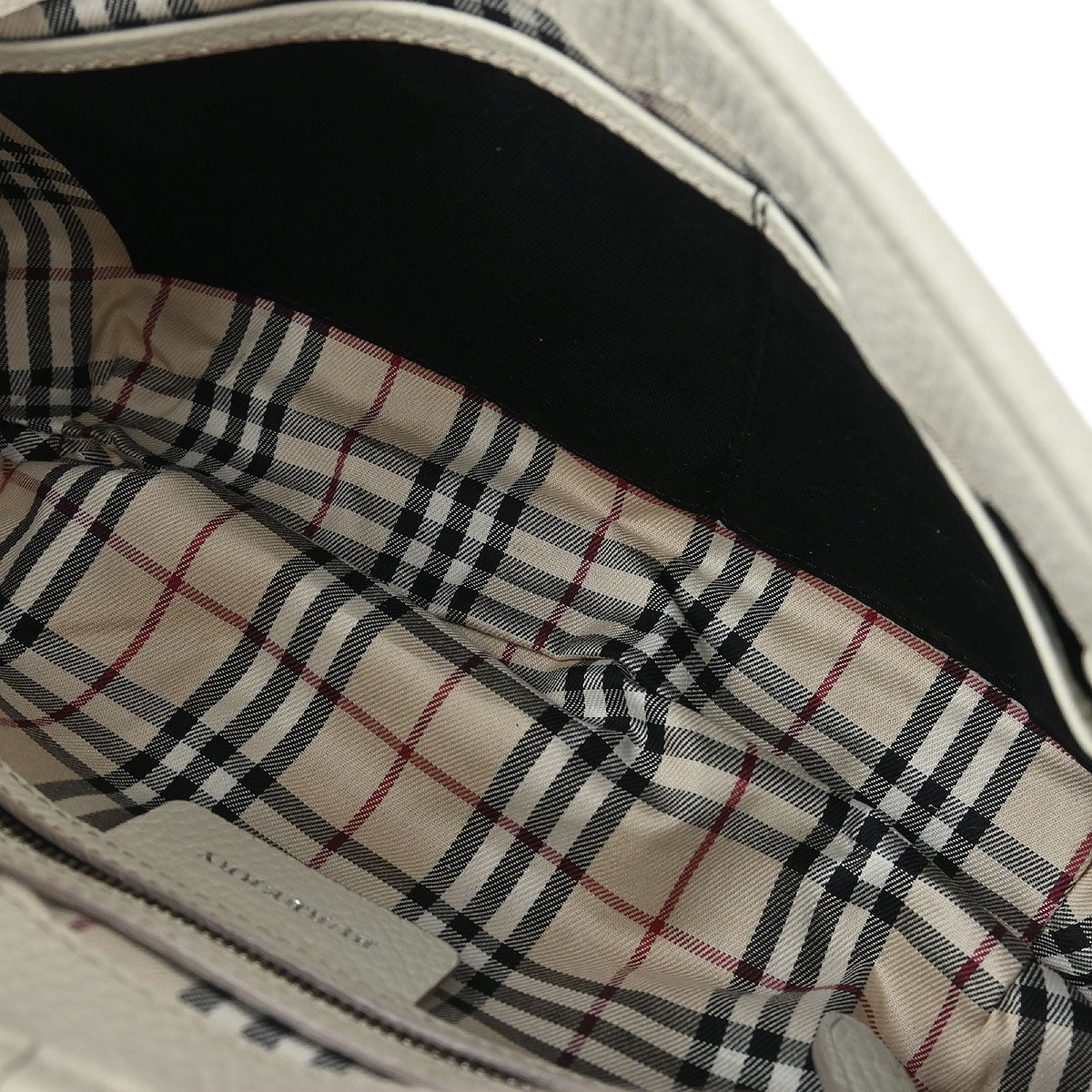 Burberry White Leather Shoulder Bag