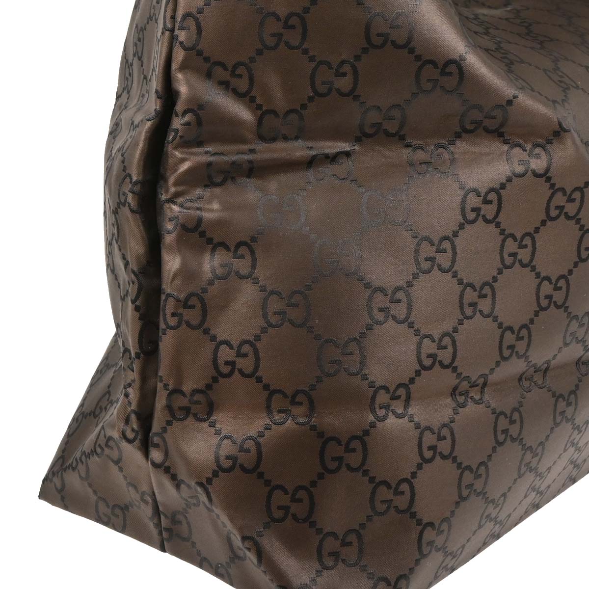 Gucci Brown Nylon GG Hobo Handbag