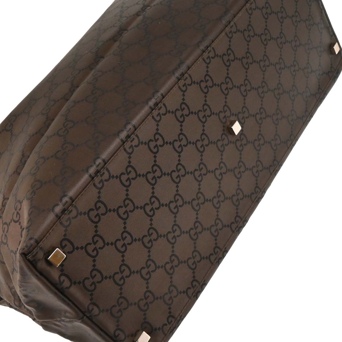 Gucci Brown Nylon GG Hobo Handbag