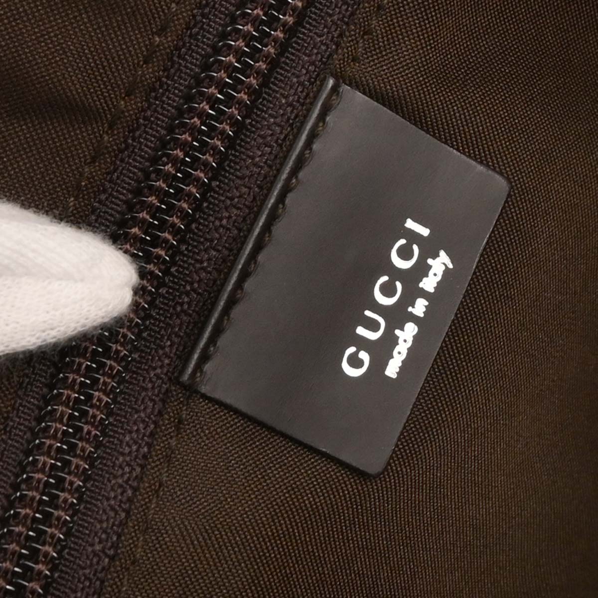 Gucci Brown Nylon GG Hobo Handbag