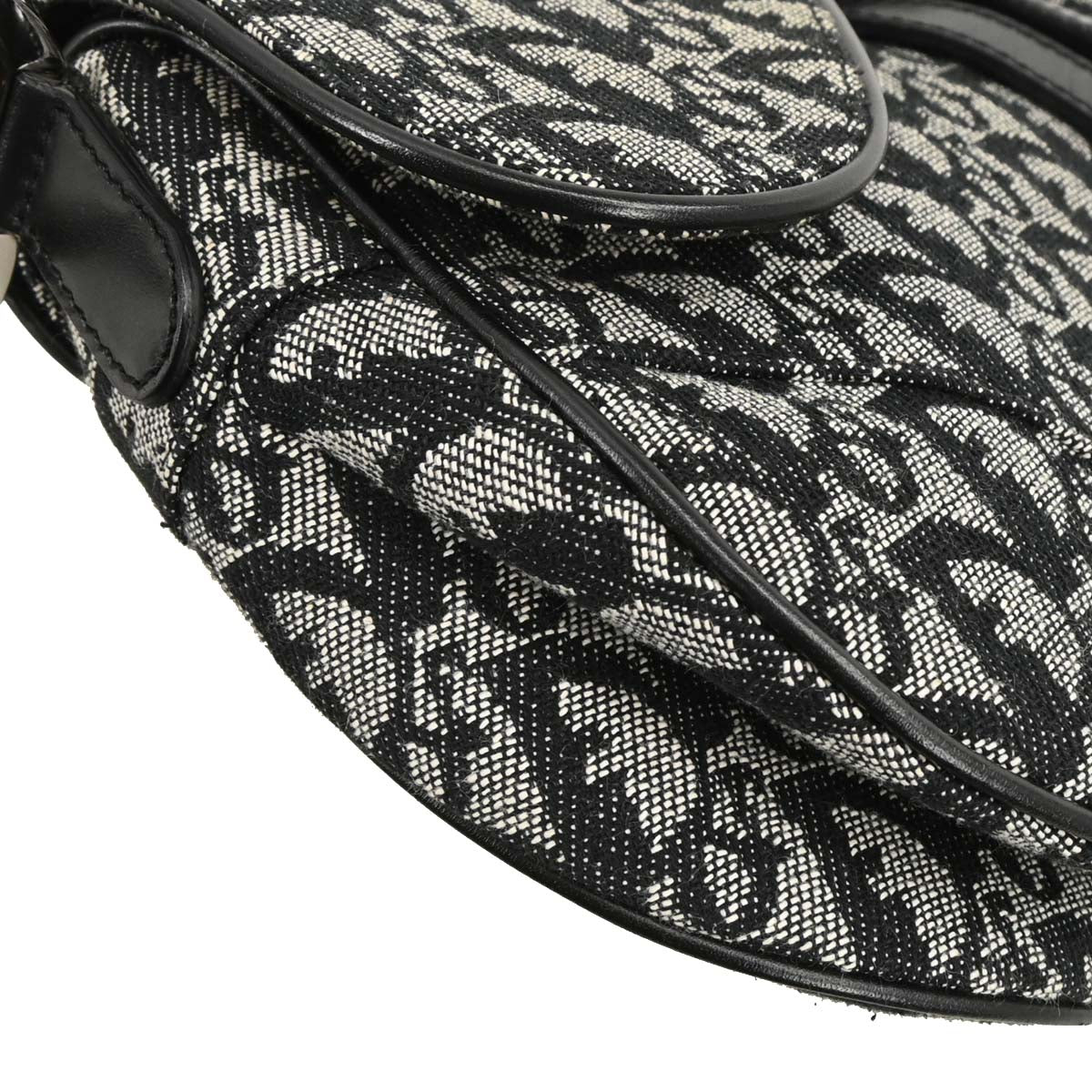 Christian Dior 2002 Black Trotter Saddle Handbag