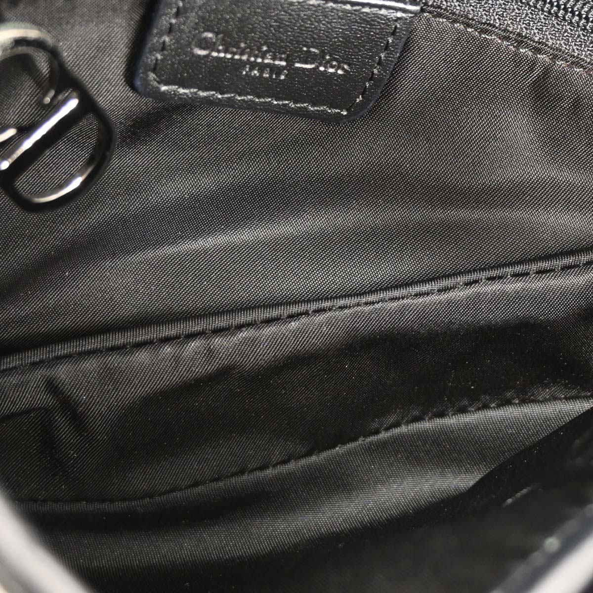 Christian Dior 2002 Black Trotter Saddle Handbag
