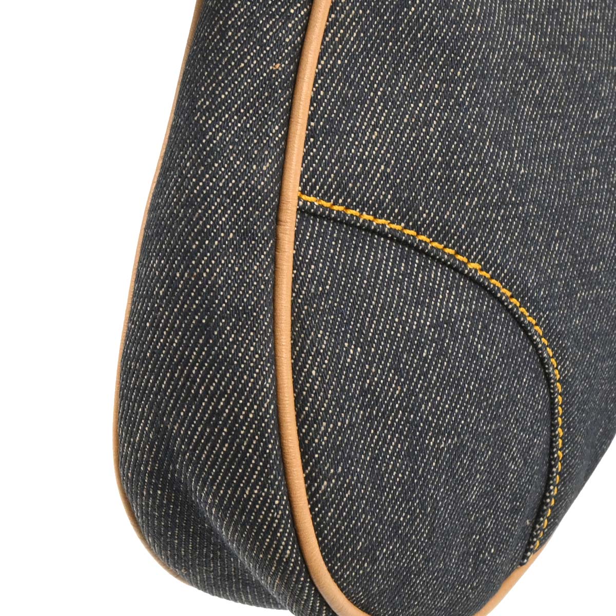 Christian Dior 2002 Navy Denim Saddle Handbag