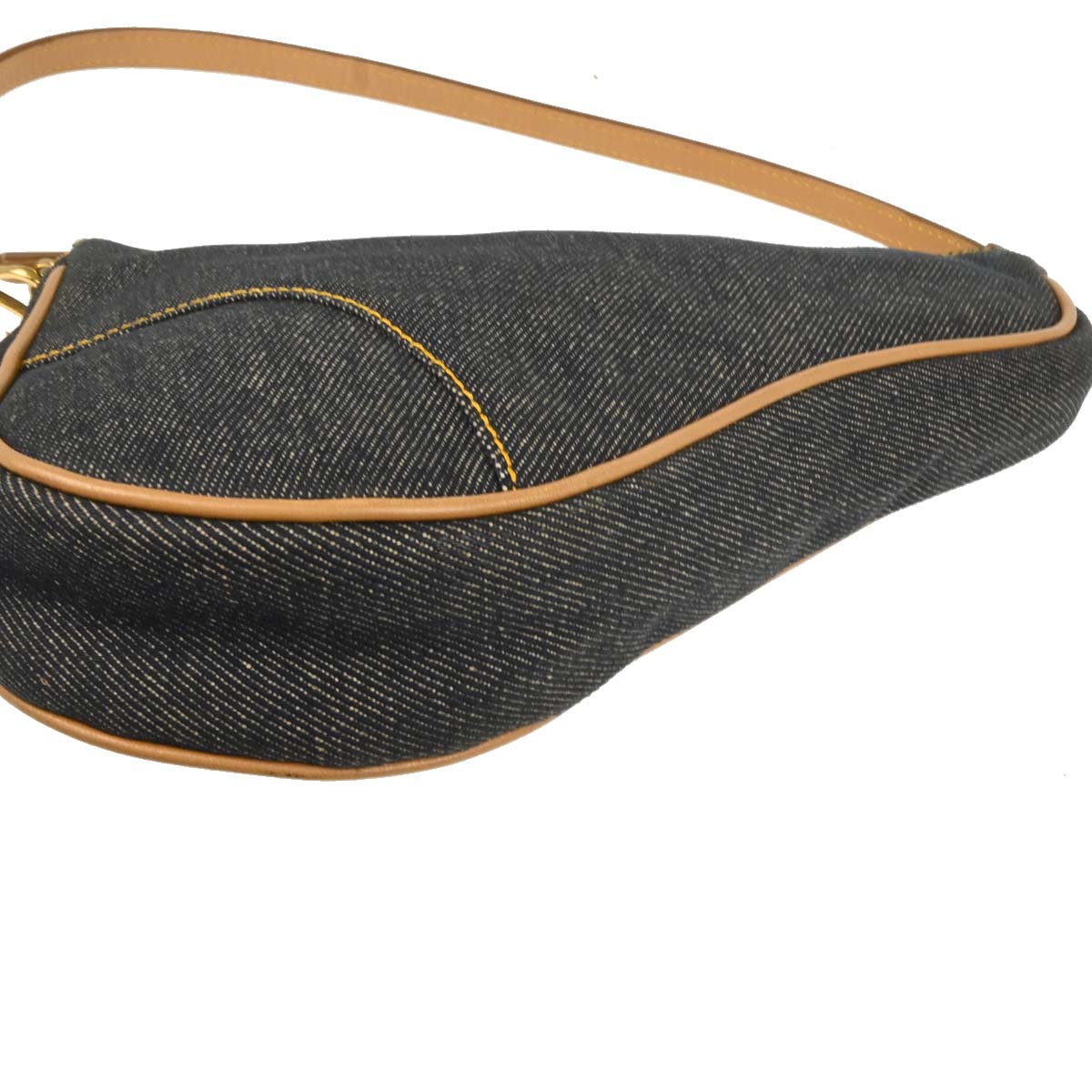 Christian Dior 2002 Navy Denim Saddle Handbag