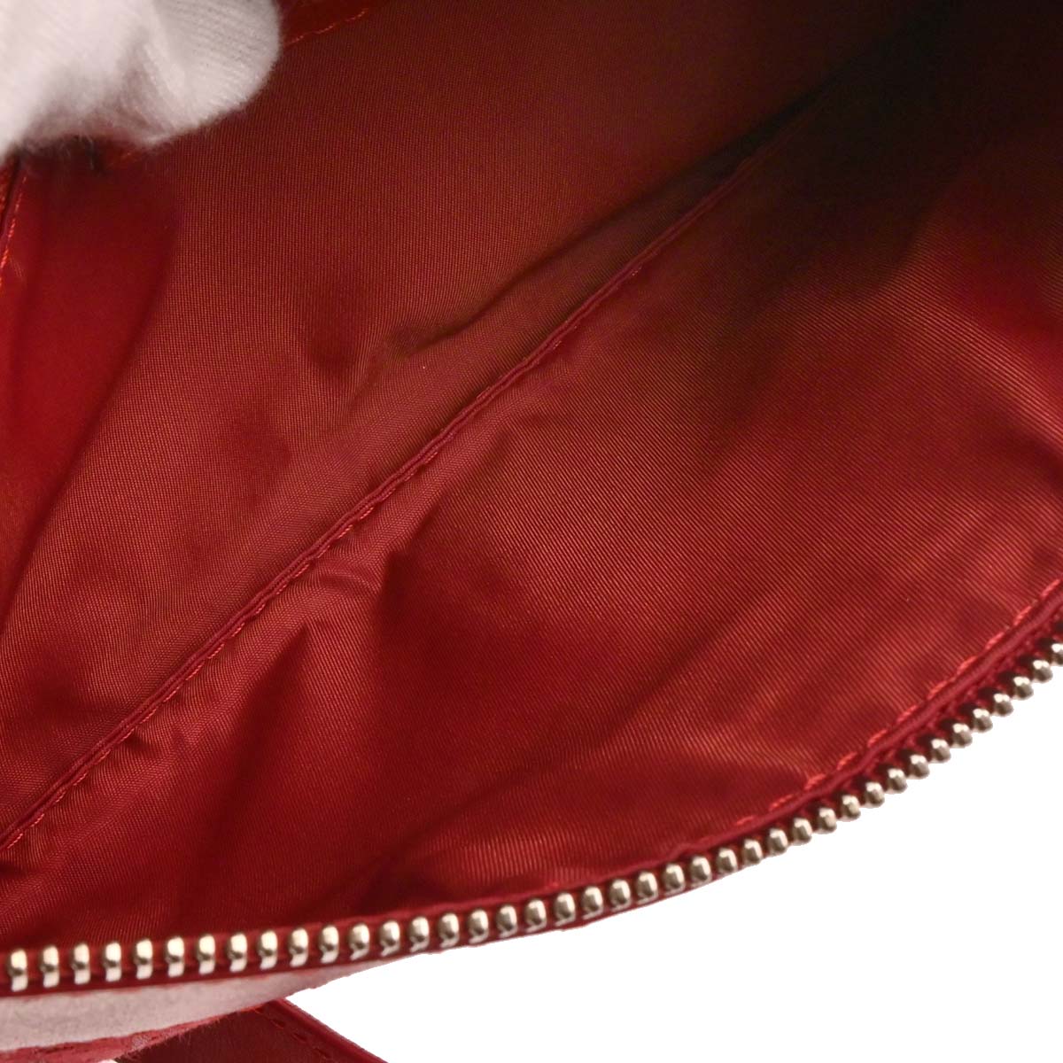 Christian Dior 2003 Red Canvas Trotter Shoulder Bag