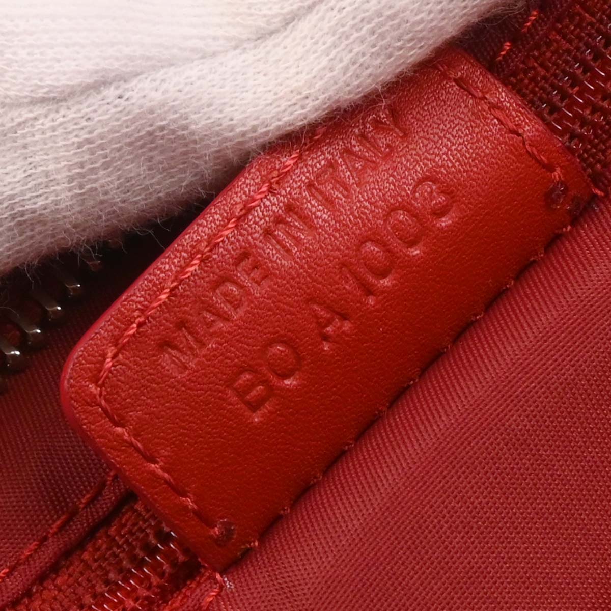 Christian Dior 2003 Red Canvas Trotter Shoulder Bag