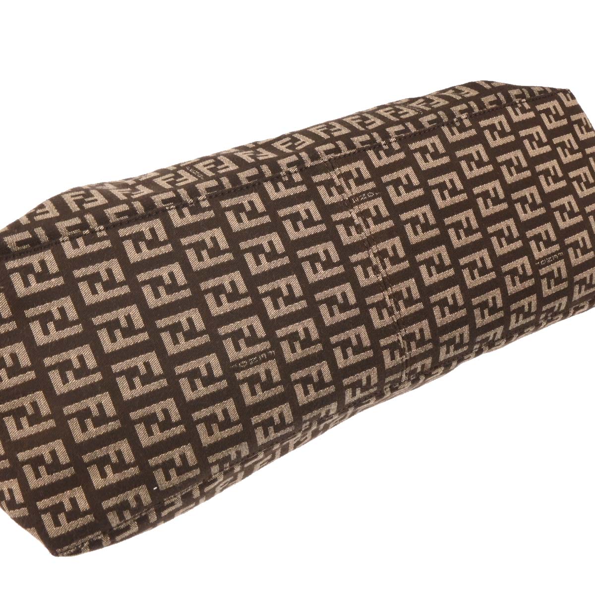 Fendi Brown Canvas Zucchino Tote Handbag