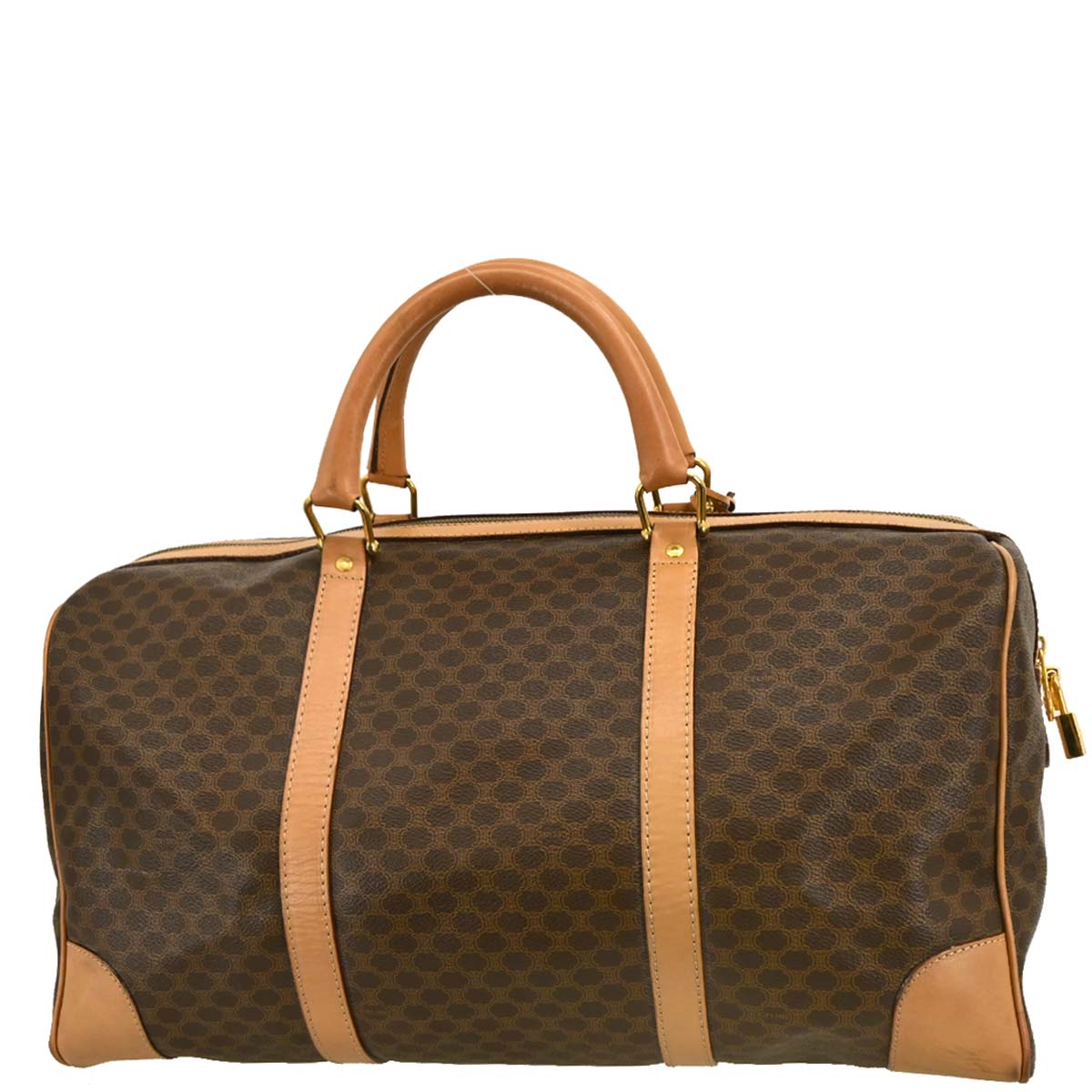 Celine Brown Macadam Duffle Handbag