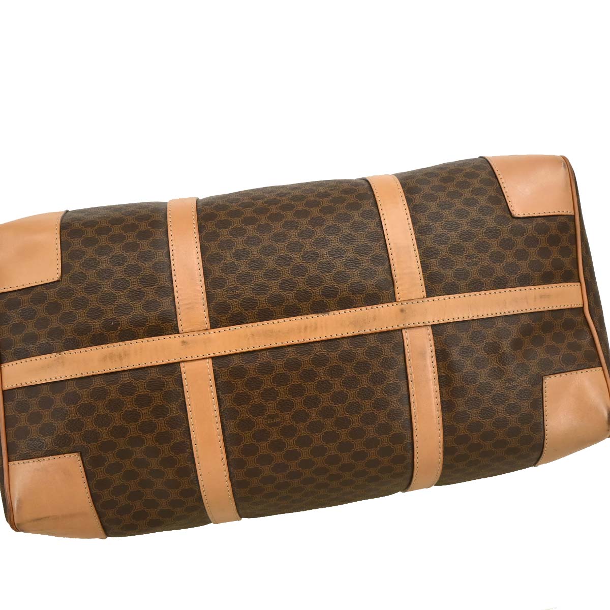 Celine Brown Macadam Duffle Handbag