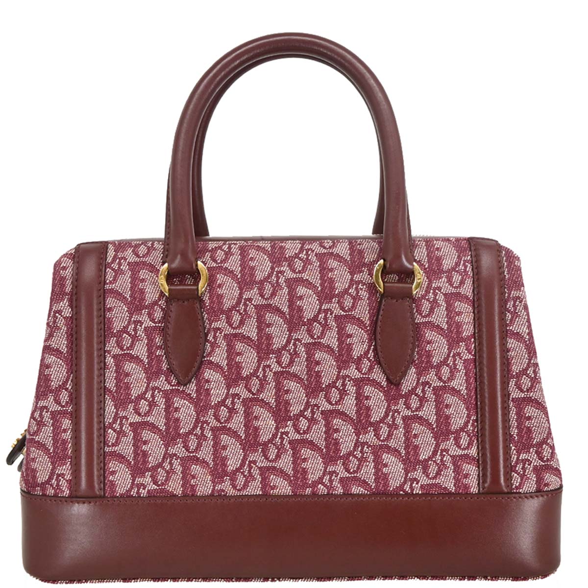 Christian Dior 2002 Bordeaux Canvas Trotter Handbag