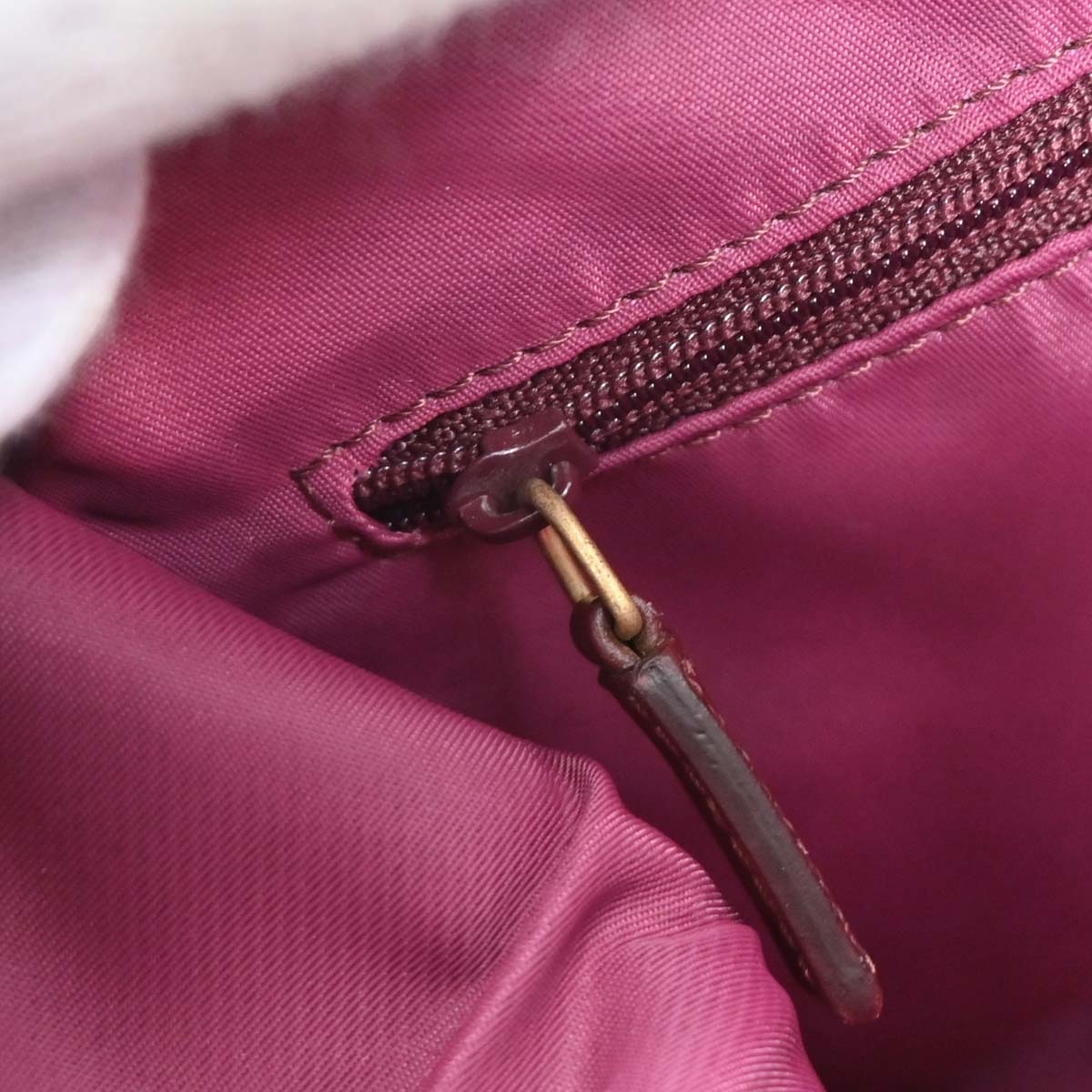 Christian Dior 2002 Bordeaux Canvas Trotter Handbag