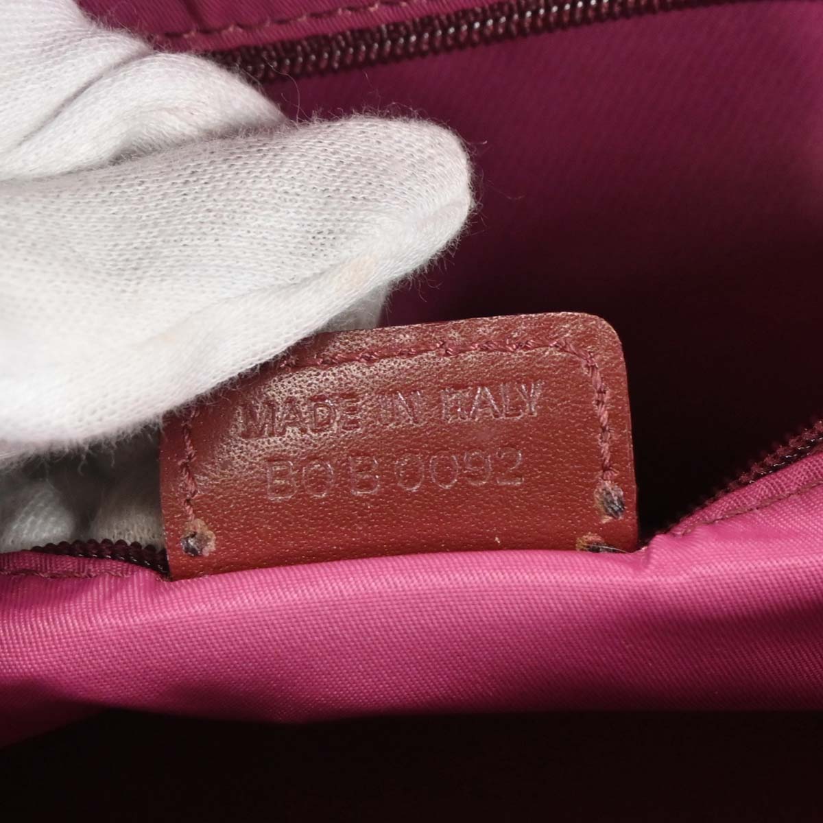 Christian Dior 2002 Bordeaux Canvas Trotter Handbag