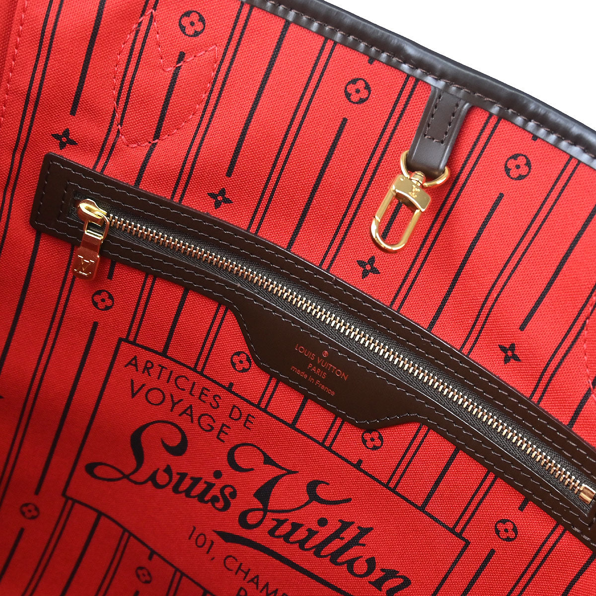 Louis Vuitton 2009 Damier Neverfull MM Shoulder Tote Bag N51105