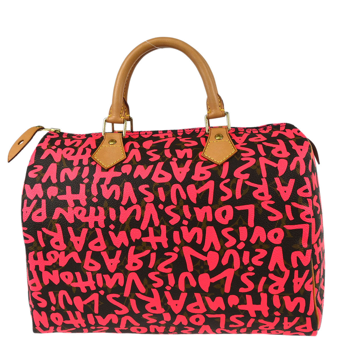 Louis Vuitton 2009 Pink Monogram Graffiti Speedy 30 Handbag M93704