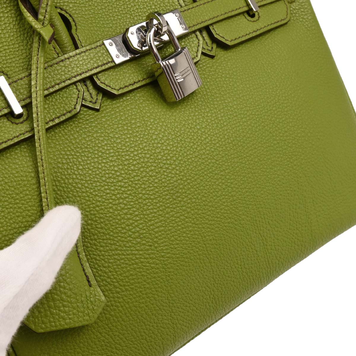 Hermes 2006 Anis Green Togo Birkin 25 Handbag