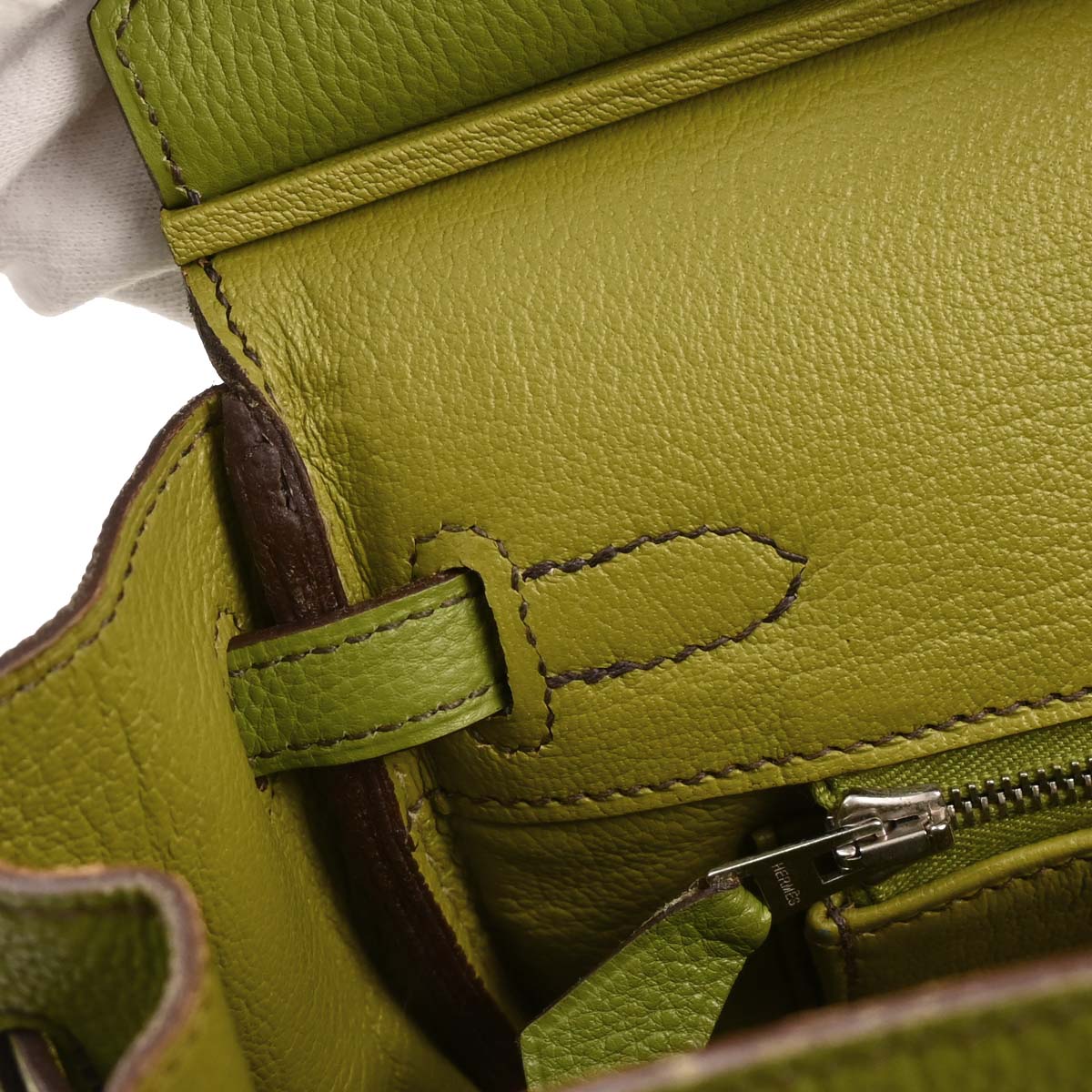 Hermes 2006 Anis Green Togo Birkin 25 Handbag
