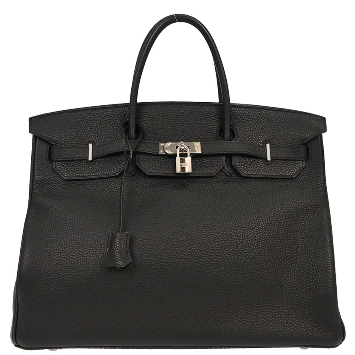 Hermes 2006 Black Taurillon Clemence Birkin 40 Handbag