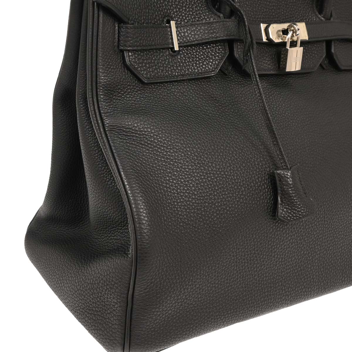 Hermes 2006 Black Taurillon Clemence Birkin 40 Handbag