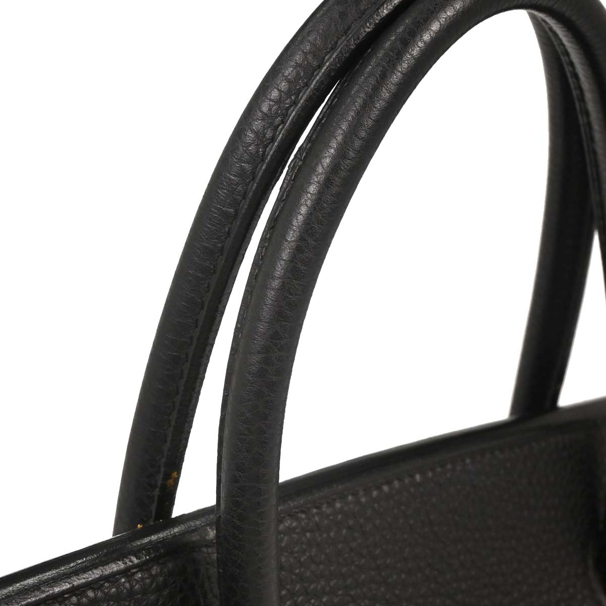 Hermes 2006 Black Taurillon Clemence Birkin 40 Handbag