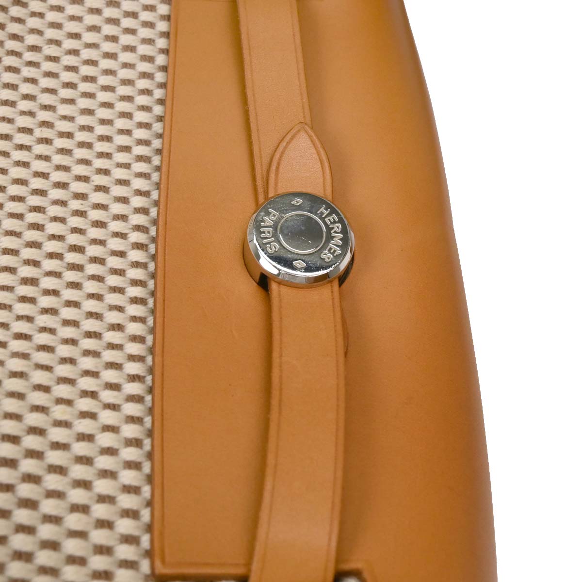 Hermes Beige Black Toile GM Officier Herbag TPM 2 in 1 Shoulder Bag