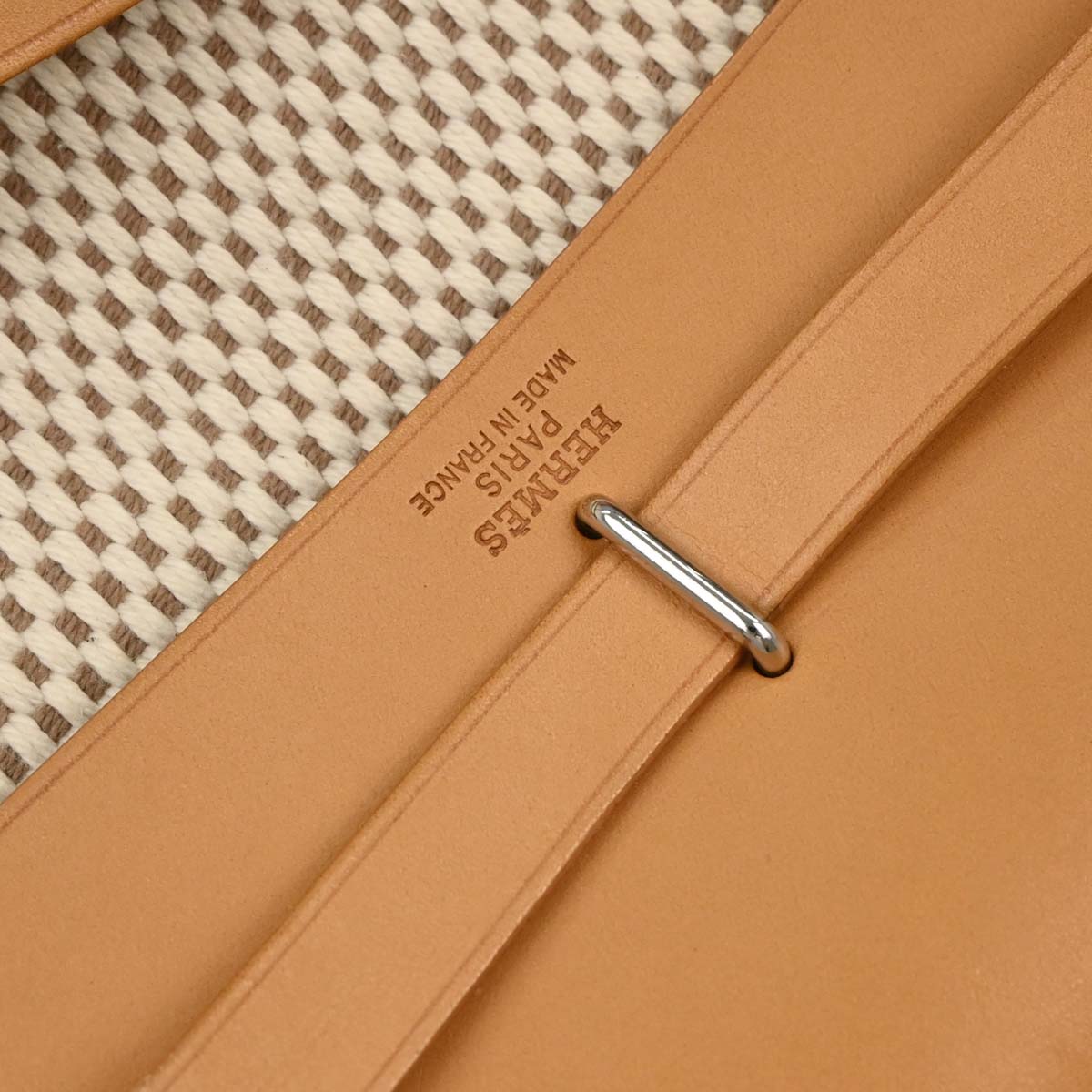 Hermes Beige Black Toile GM Officier Herbag TPM 2 in 1 Shoulder Bag