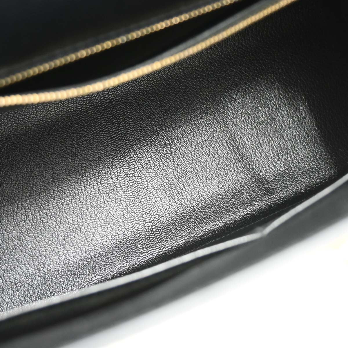 Hermes 1999 Black Box Calf Kelly 32 Sellier 2way Shoulder Handbag