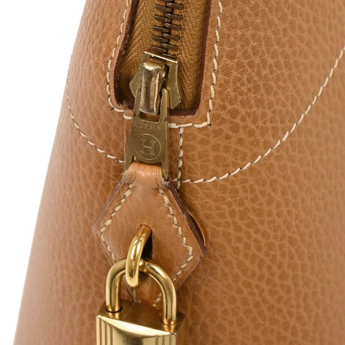 Hermes 1995 Natural Courchevel Bolide 31 2way Shoulder Handbag