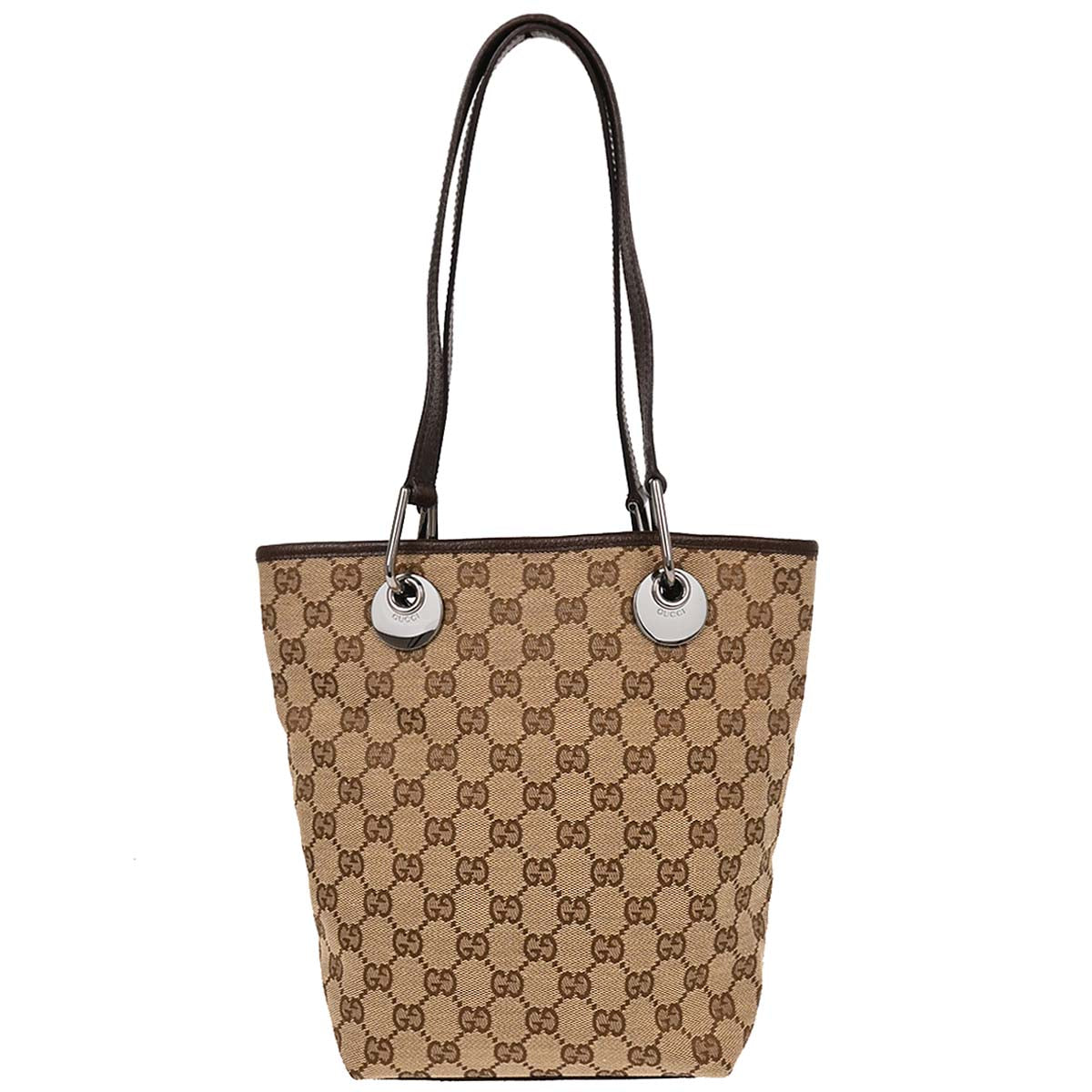 Gucci Beige Canvas GG Tote Handbag