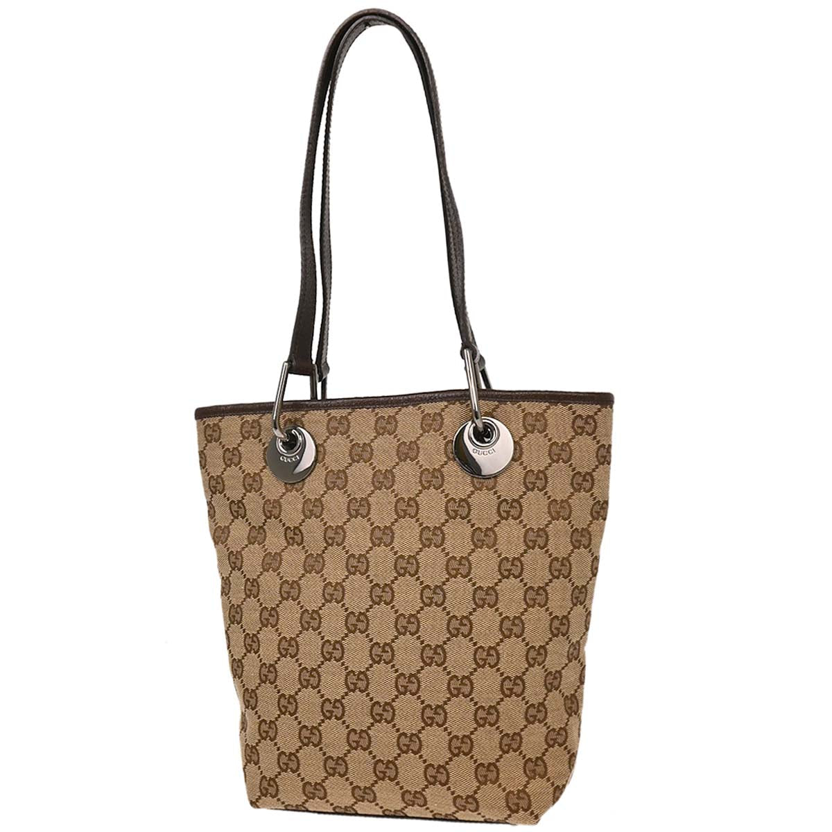 Gucci Beige Canvas GG Tote Handbag