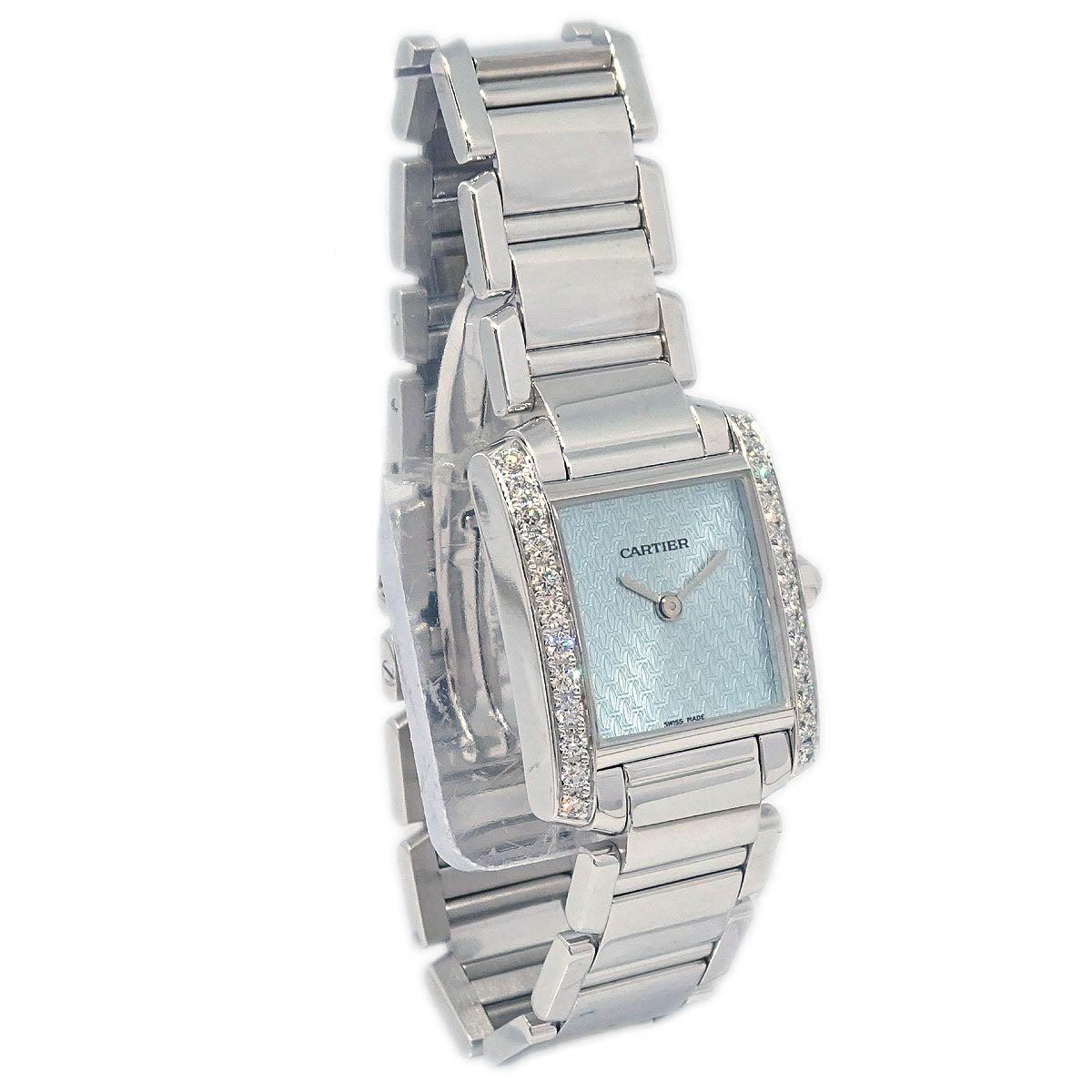 Cartier Tank Francaise SM Ref.2403 Quartz Watch 18KWG Diamond