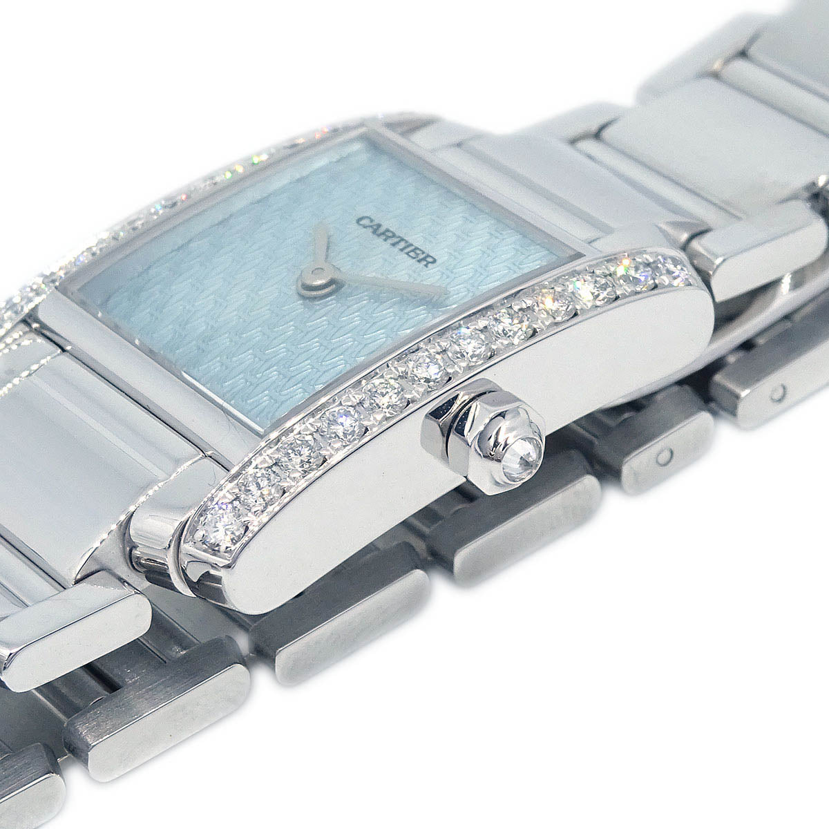 Cartier Tank Francaise SM Ref.2403 Quartz Watch 18KWG Diamond