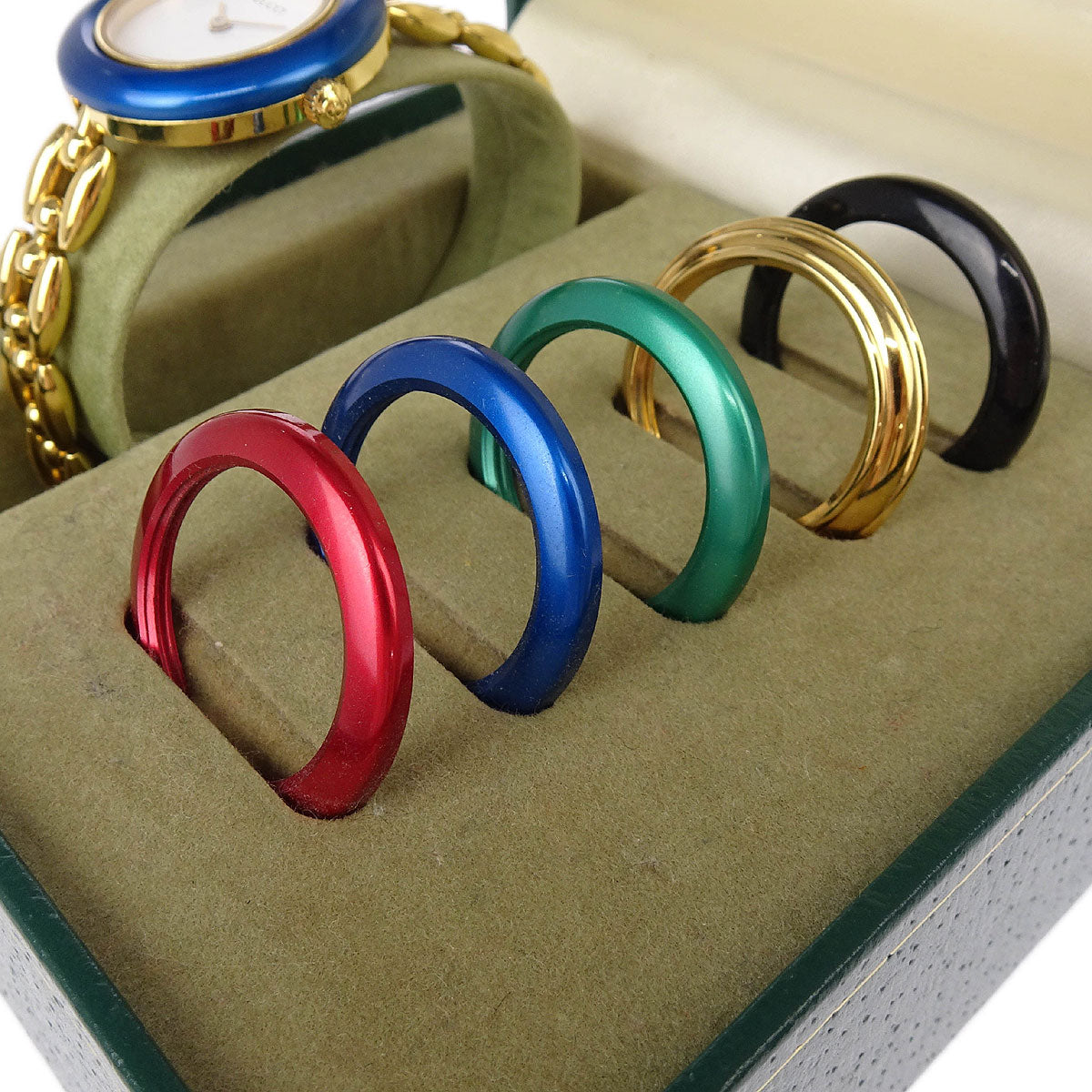 Gucci 11/12.2 Change Bezel Chameleon Quartz Watch SS