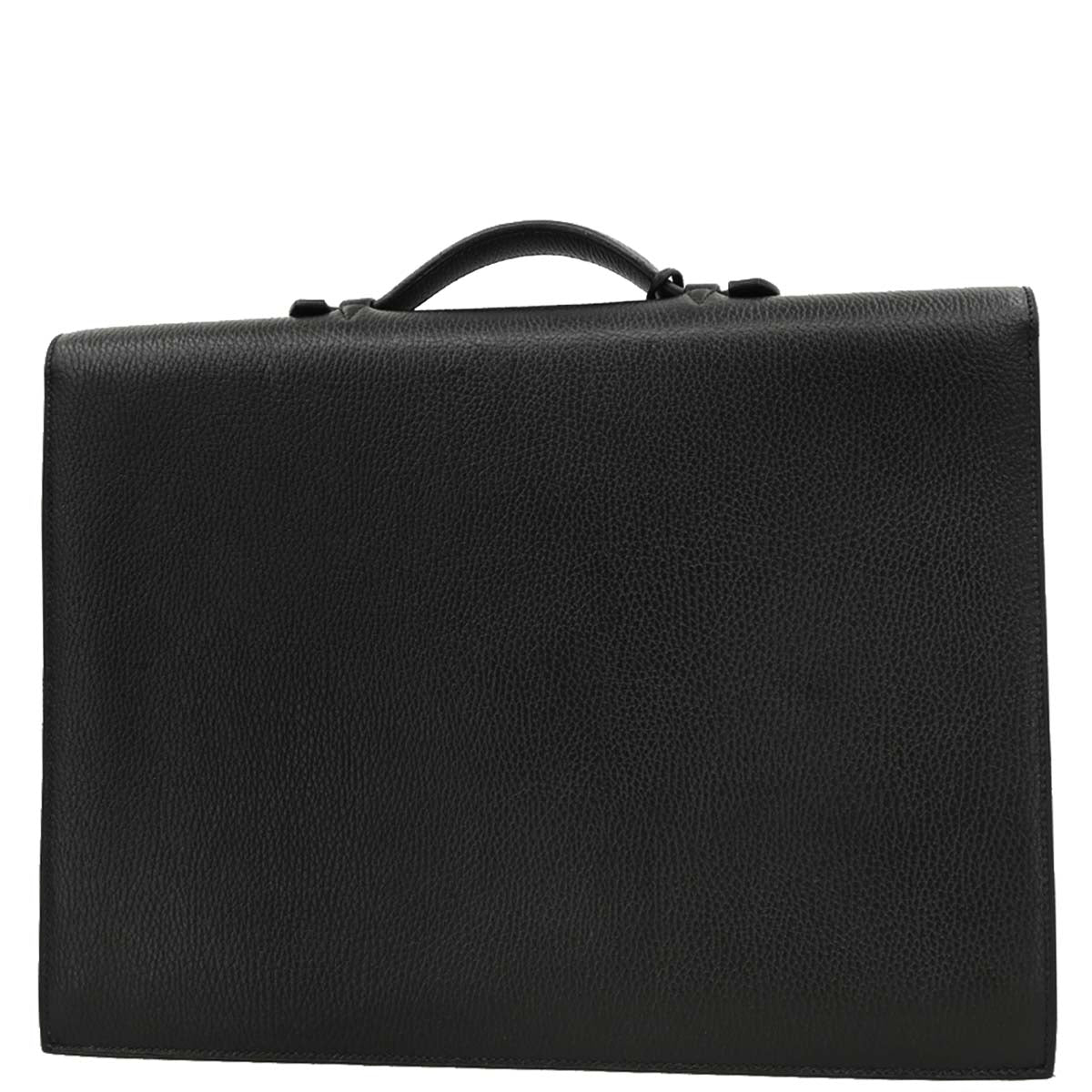 Hermes 1996 Black Ardennes Sac a Depeches 38 Handbag