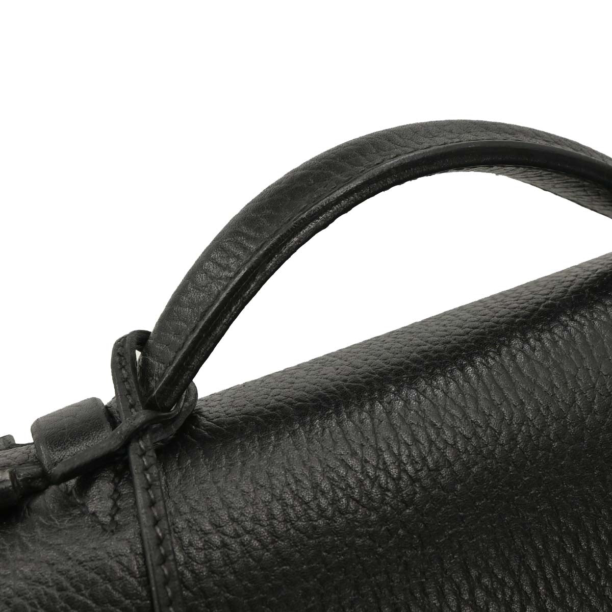 Hermes 1996 Black Ardennes Sac a Depeches 38 Handbag