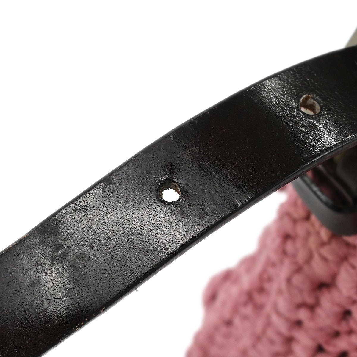 Fendi Pink Wool Baguette Handbag