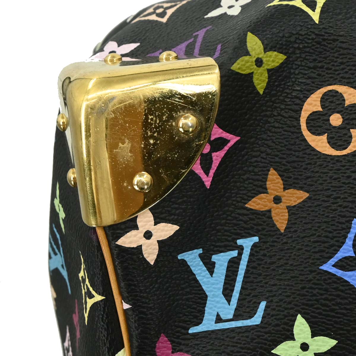 Louis Vuitton 2003 Black Monogram Multicolor Keepall 45 Handbag M92640