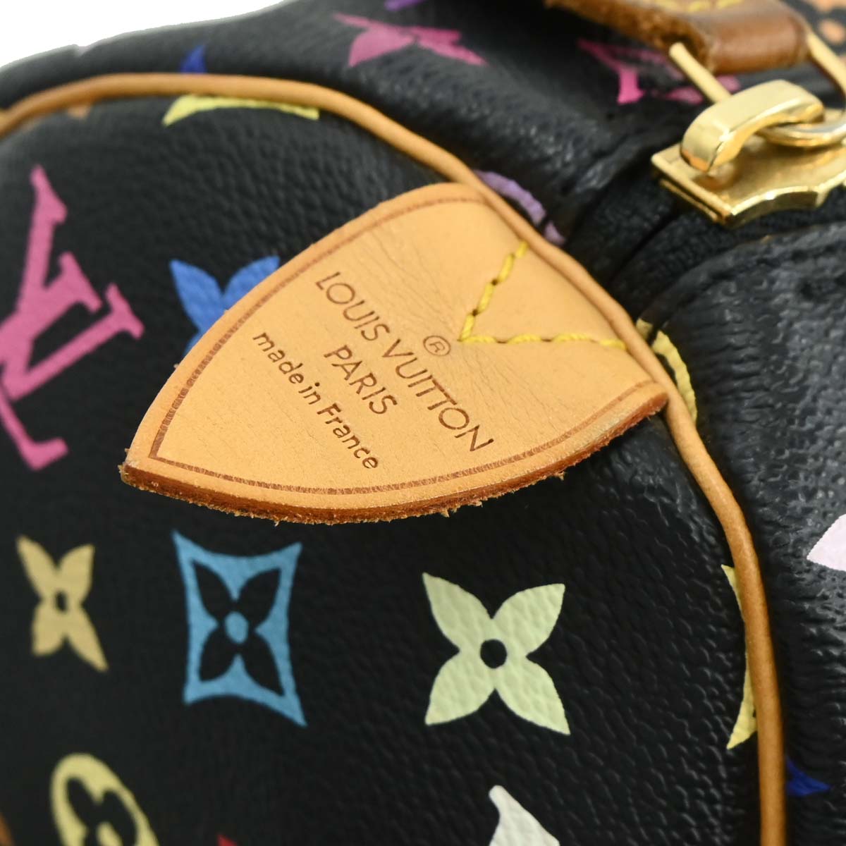 Louis Vuitton 2003 Black Monogram Multicolor Keepall 45 Handbag M92640