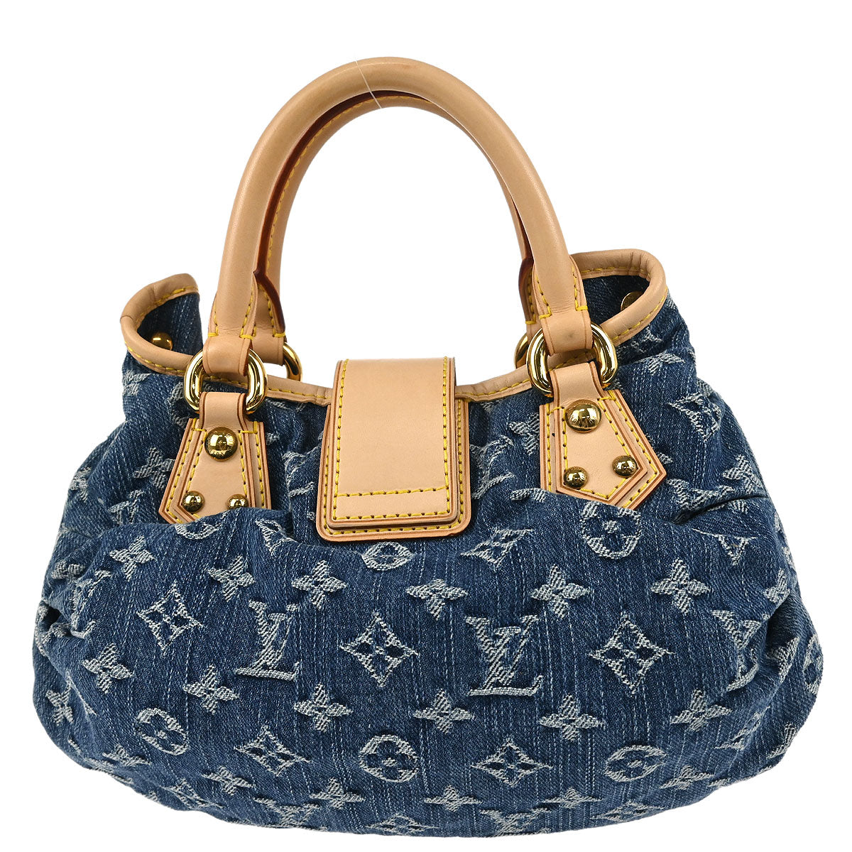 Louis Vuitton 2005 Blue Monogram Denim Pleaty Handbag M95020