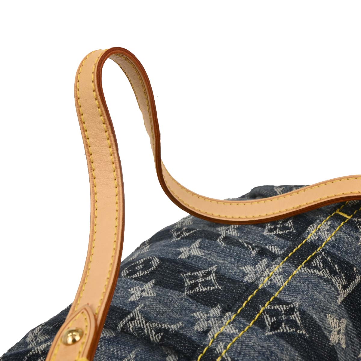 Louis Vuitton 2006 Blue Monogram Denim Mini Pleaty Raye Handbag M95333