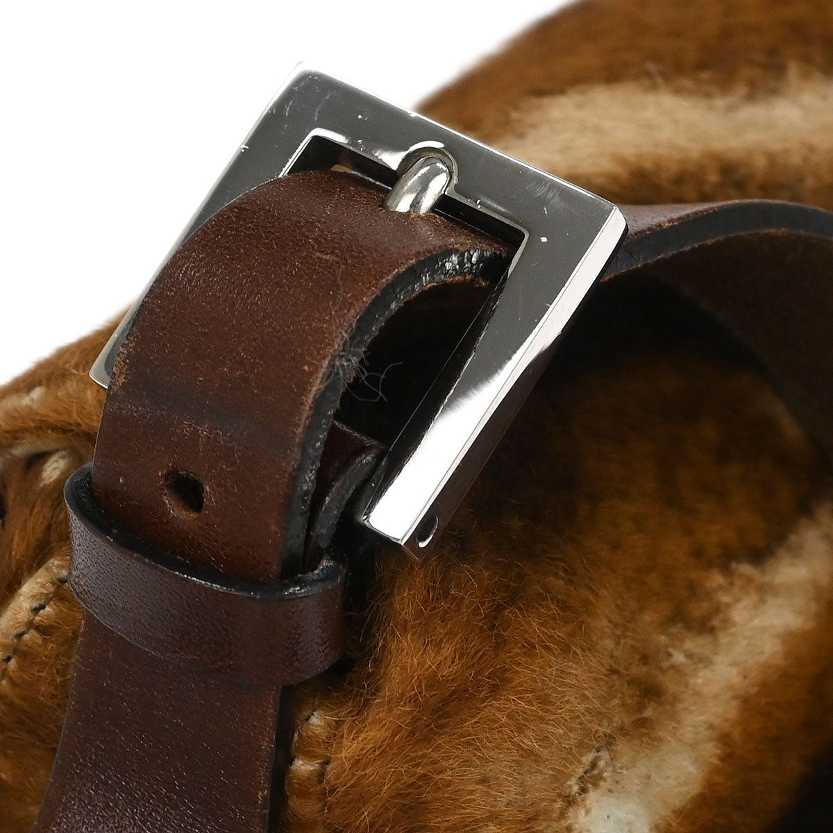 Fendi * Brown Pony Hair Mamma Baguette Handbag
