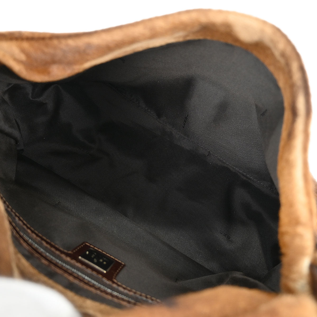 Fendi * Brown Pony Hair Mamma Baguette Handbag