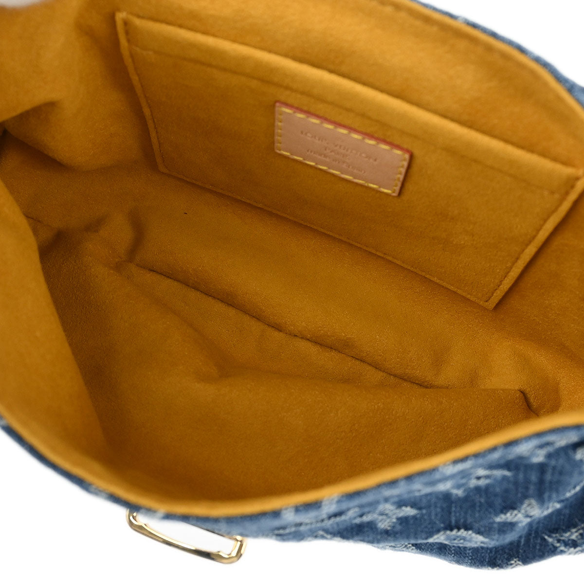 Louis Vuitton 2005 Blue Monogram Denim Mini Pleaty Handbag M95050