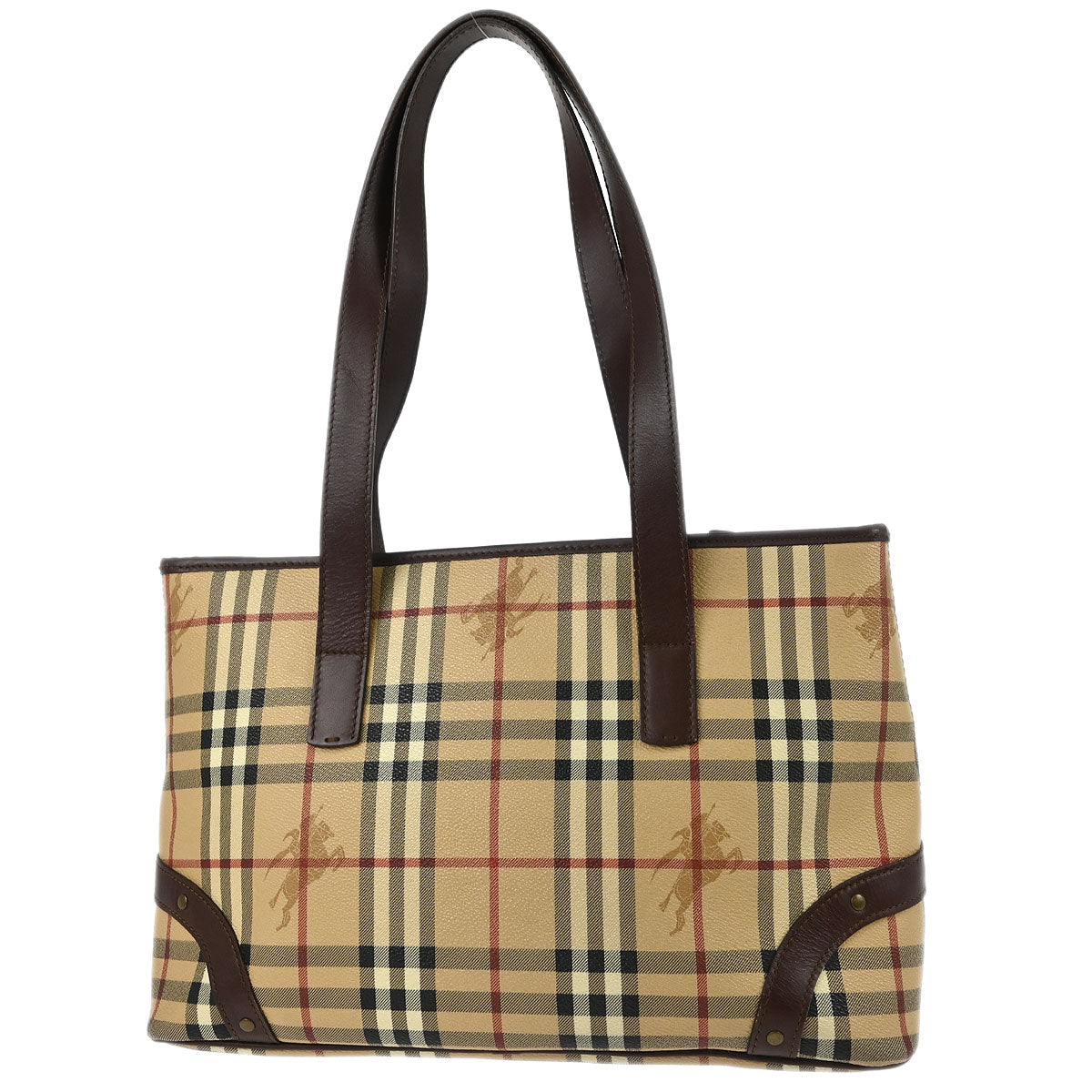 Burberry Beige PVC House Check Tote Handbag