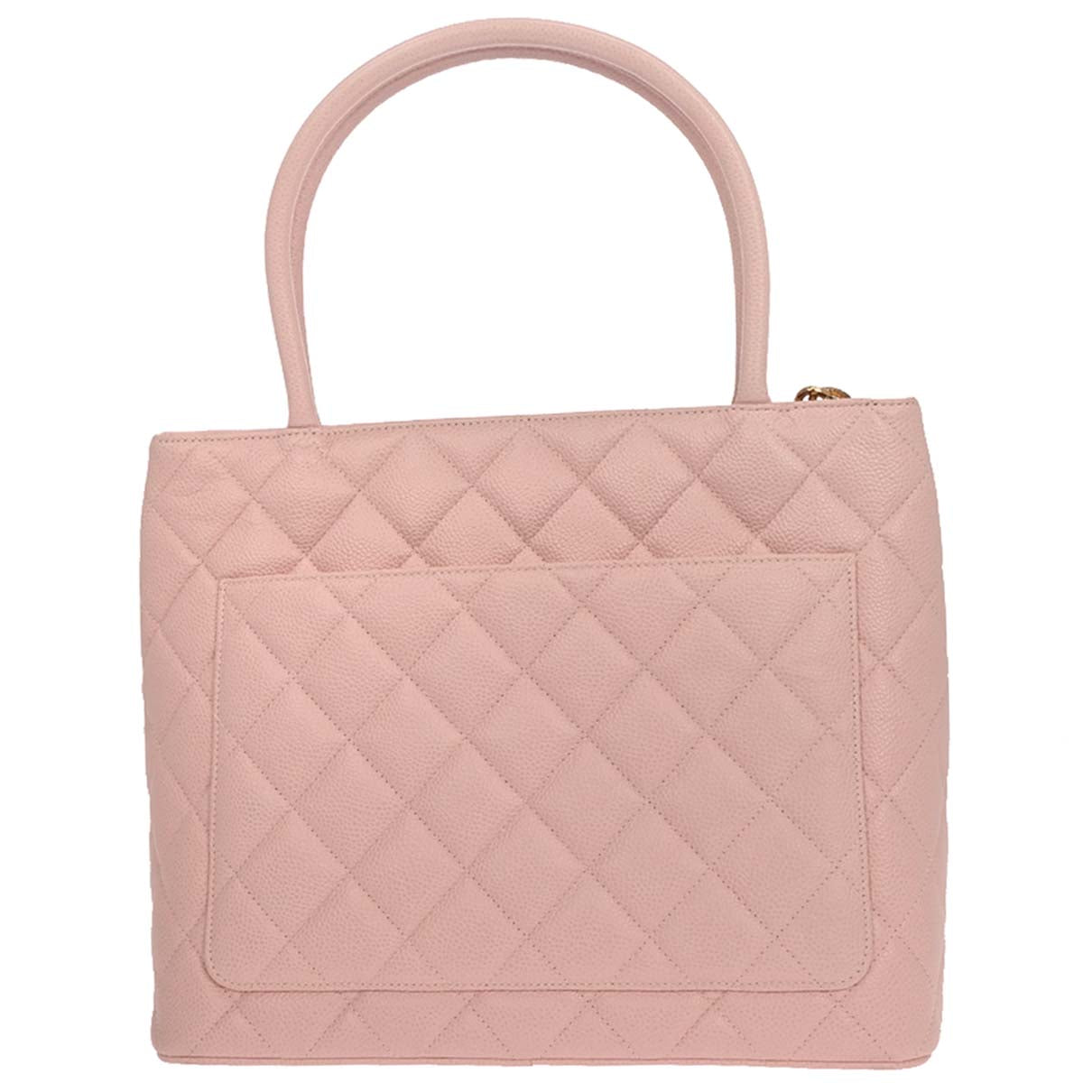 Chanel 2002-2003 Pink Caviar Medallion Tote Handbag